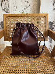 Small Crystal Pouch In Lambskin Burgundy - 5