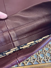 Small Crystal Pouch In Lambskin Burgundy - 3