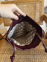 Small Crystal Pouch In Lambskin Burgundy - 2