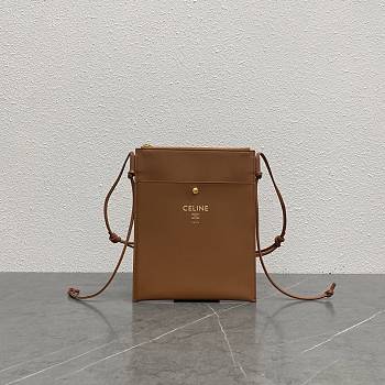 Celine Sharp Pouch In Smooth Lambskin Brown
