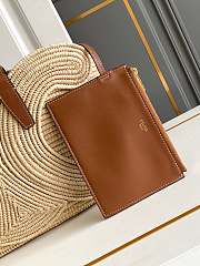 Celine Classic Panier Small Braided Triomphe In Raffia And Calfskin - 4