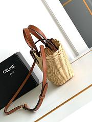 Celine Teen Couffin In Wicker And Natural Calfskin - 6