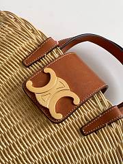 Celine Teen Couffin In Wicker And Natural Calfskin - 2