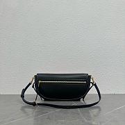 Celine Little Halfmoon Soft Triomphe In Supple Shiny Lambskin Black - 5