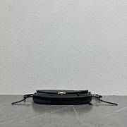 Celine Little Halfmoon Soft Triomphe In Supple Shiny Lambskin Black - 4