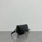 Celine Little Halfmoon Soft Triomphe In Supple Shiny Lambskin Black - 3