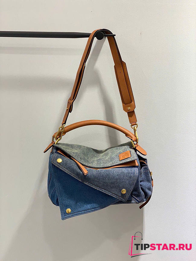 Loewe Puzzle Bag in Denim - 1
