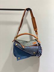 Loewe Puzzle Bag in Denim - 1