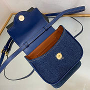 Versace Denim Mini La Medusa Chain Top Handle Bag - 3