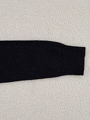 Miumiu Cashmere Cardigan With Embroidered Poplin Collar Black - 6