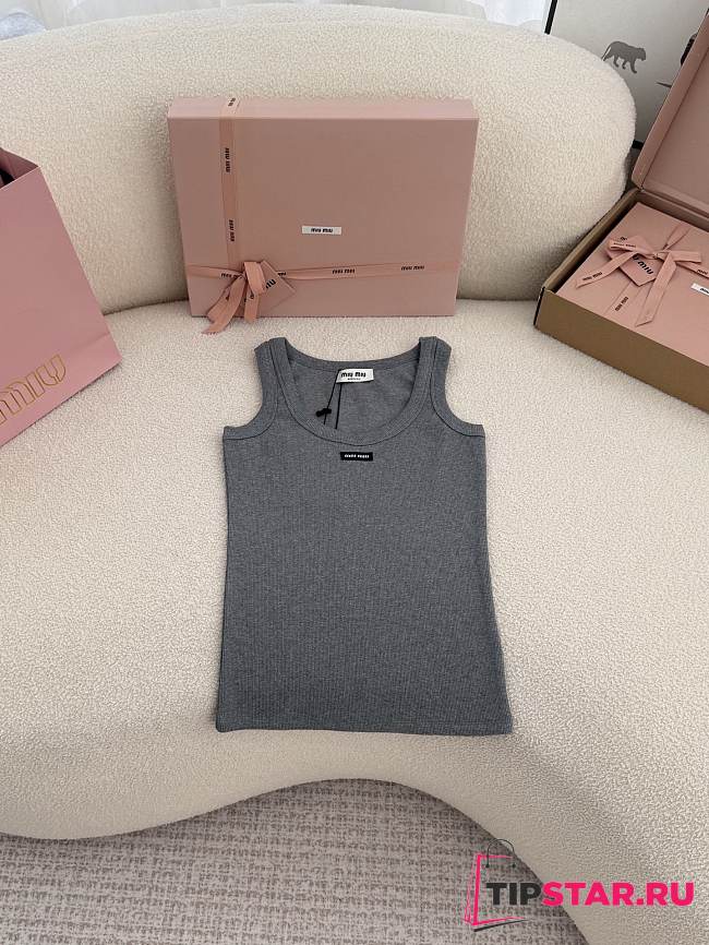 Prada Black Viscose Tank Top Gray - 1