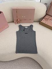 Prada Black Viscose Tank Top Gray - 1