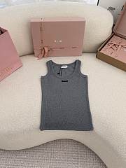 Prada Black Viscose Tank Top Gray - 6