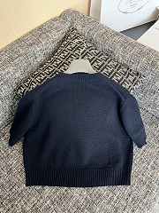 Prada logo-intarsia cropped wool sweater black - 4