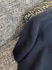 Prada logo-intarsia cropped wool sweater black - 2