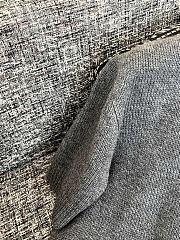 Prada logo-intarsia cropped wool sweater gray - 6