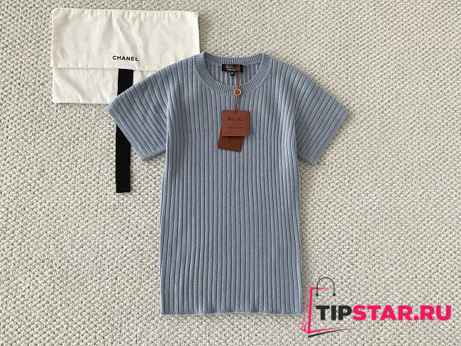 Loro Piana Coste Crewneck Iced Snow Melange - 1