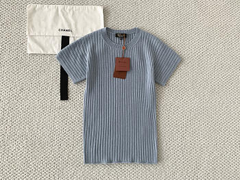 Loro Piana Coste Crewneck Iced Snow Melange