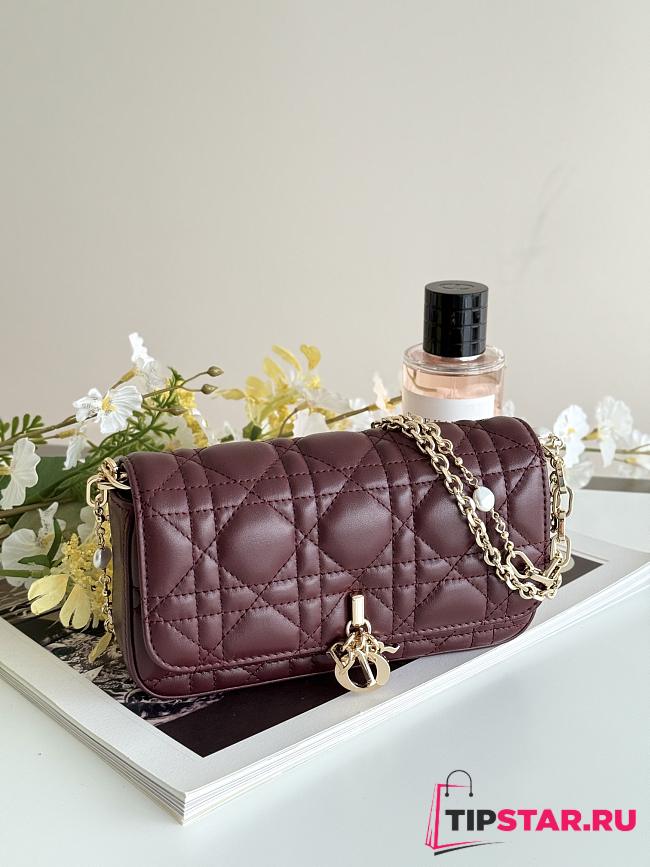 Dior Talk Phone Pouch In Burgundy - 1