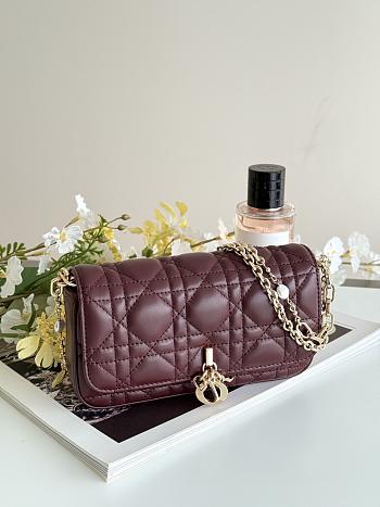 Dior Talk Phone Pouch In Burgundy
