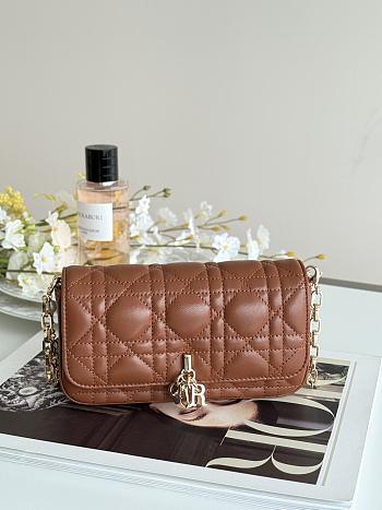 Dior Talk Phone Pouch In Caramel brow