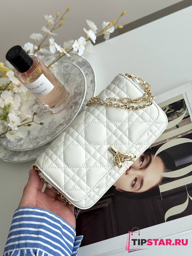 Dior Talk Phone Pouch In White - 1