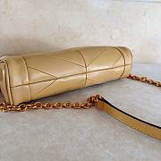 Valentino Small Chevron Patchwork Leather Shoulder Bag Beige - 5