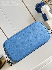 Louis Vuitton Neverfull MM Monogram Empreinte Leather Blue Jean - 5