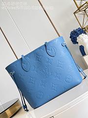 Louis Vuitton Neverfull MM Monogram Empreinte Leather Blue Jean - 2