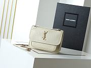 Ysl Niki baby leather shoulder bag gold hardware white - 1