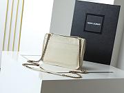 Ysl Niki baby leather shoulder bag gold hardware white - 2
