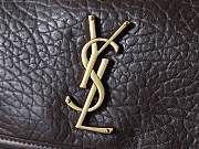 Ysl Niki Medium leather shoulder bag gold hardware deep brown - 5