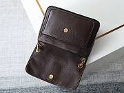 Ysl Niki Medium leather shoulder bag gold hardware deep brown - 4