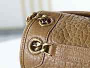 Ysl Niki Medium leather shoulder bag gold hardware tan brown - 3