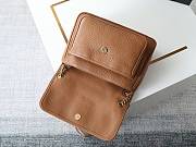 Ysl Niki Medium leather shoulder bag gold hardware brown - 4