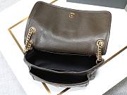Ysl Niki Medium leather shoulder bag gold hardware khaki - 6