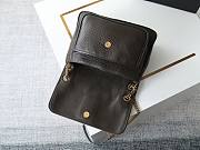 Ysl Niki Medium leather shoulder bag gold hardware khaki - 4