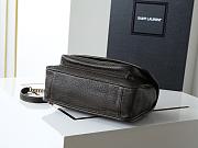 Ysl Niki Medium leather shoulder bag gold hardware khaki - 3