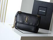 Ysl Niki Medium leather shoulder bag gold hardware black - 1