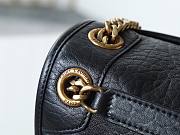 Ysl Niki Medium leather shoulder bag gold hardware black - 6