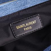 Ysl ICARE Maxi-Shopper aus gestepptem Lammleder Denim Blue - 4
