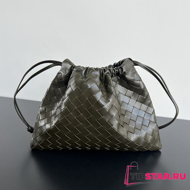 Bottega Veneta Nappa Intrecciato Medium Dustbag Dark Olive - 1