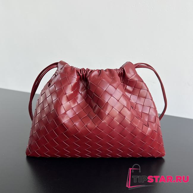 Bottega Veneta Nappa Intrecciato Medium Dustbag Dark Red - 1