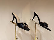Gucci Metal Buckle Mid Heel Elegant Women Black - 1