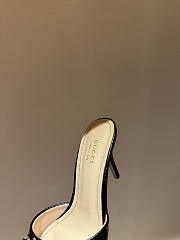 Gucci Metal Buckle Mid Heel Elegant Women Black - 6