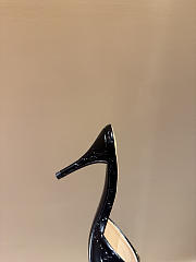 Gucci Metal Buckle Mid Heel Elegant Women Black - 3