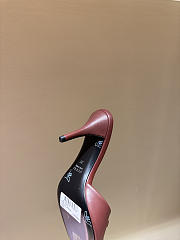 Gucci Metal Buckle Mid Heel Elegant Women Burgundy - 5