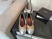 Chanel Black CC Cap Toe Jersey Flat Ballerina 06 - 2