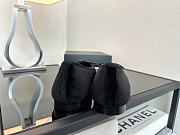 Chanel Black CC Cap Toe Jersey Flat Ballerina 05 - 5