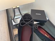 Chanel Black CC Cap Toe Jersey Flat Ballerina 05 - 4